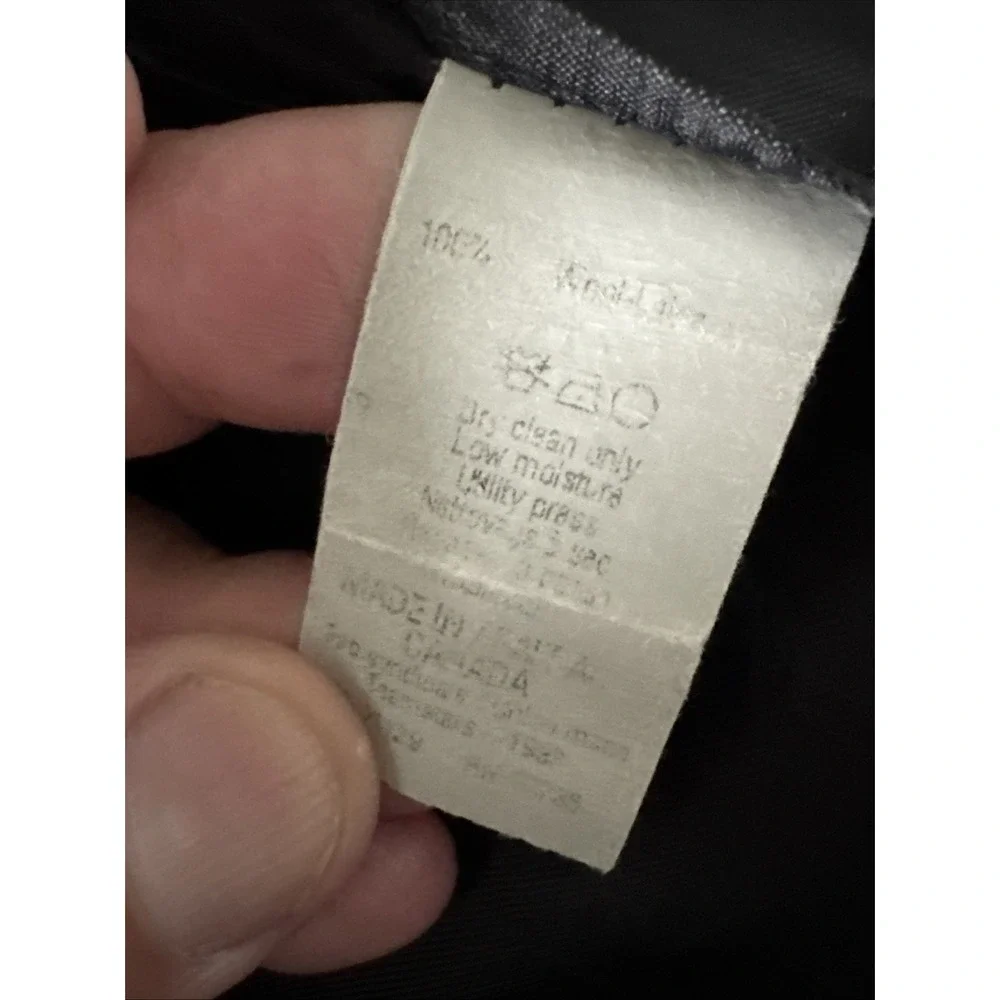 Ralph Lauren Blazer 38R Wool Sport Coat Suit Jacket Gray Pin Made in Canada #722